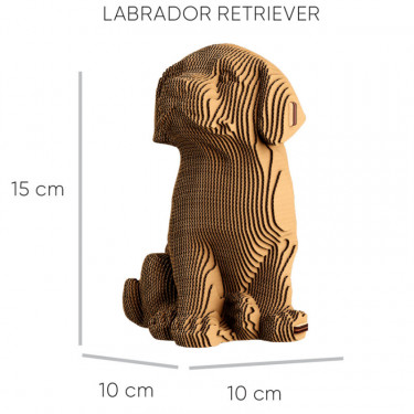 Puzzle sculpture 3D en carton - Trio de chiots - Cartonic