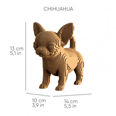 Puzzle sculpture 3D en carton - Trio de chiots - Cartonic