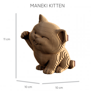 Puzzle sculpture 3D en carton - Trio de chatons - Cartonic