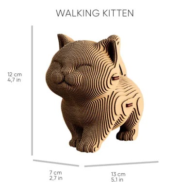 Puzzle sculpture 3D en carton - Trio de chatons - Cartonic