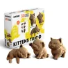 Puzzle sculpture 3D en carton - Trio de chatons - Cartonic