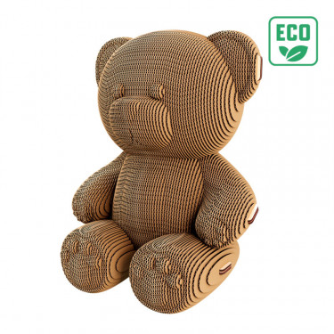 Puzzle sculpture 3D en carton - Teddy Bear - Cartonic