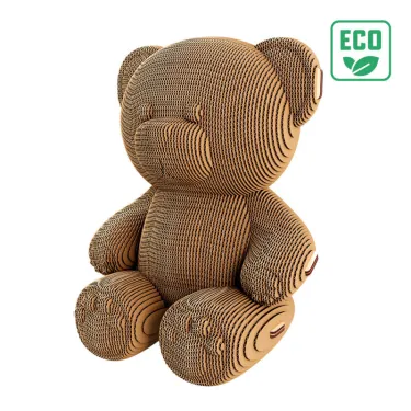 Puzzle sculpture 3D en carton - Teddy Bear - Cartonic