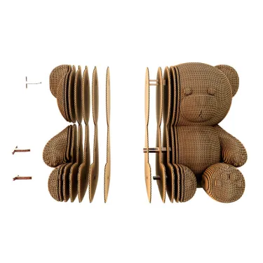 Puzzle sculpture 3D en carton - Teddy Bear - Cartonic