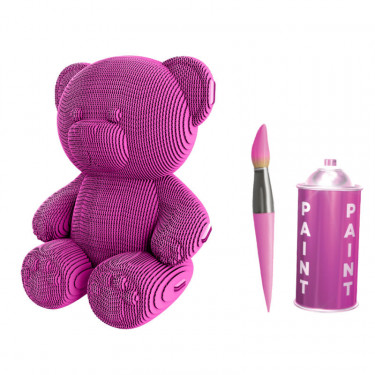 Puzzle sculpture 3D en carton - Teddy Bear - Cartonic