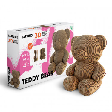 Puzzle sculpture 3D en carton - Teddy Bear - Cartonic