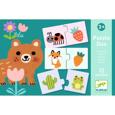 12 puzzles duo "Couleurs" DJECO 8273