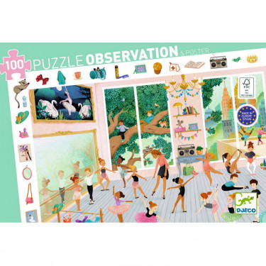 L'école de danse, Puzzle observation 100 pcs DJECO 7514
