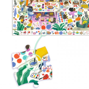 La fête d'anniversaire - Puzzle observation 54 pcs DJECO 7566