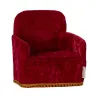 Fauteuil en velours rouge pour souris Maileg