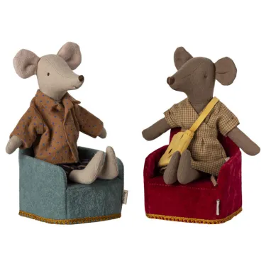Fauteuil en velours pour souris Maileg - menthe