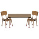 Ensemble table avec 2 chaises miniatures pour souris Maileg - Rose poudré