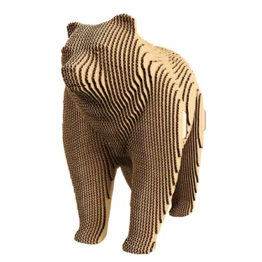 Puzzle sculpture 3D en carton - Grizzly - Cartonic
