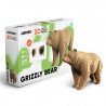 Puzzle sculpture 3D en carton - Grizzly - Cartonic