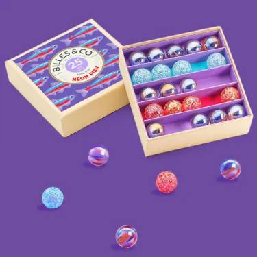 Petit coffret de billes "Poisson Néon" Billes & Co