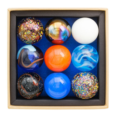 Coffret de 9 billes calots "Space Mission" Billes & Co