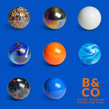 Coffret de 9 billes calots "Space Mission" Billes & Co
