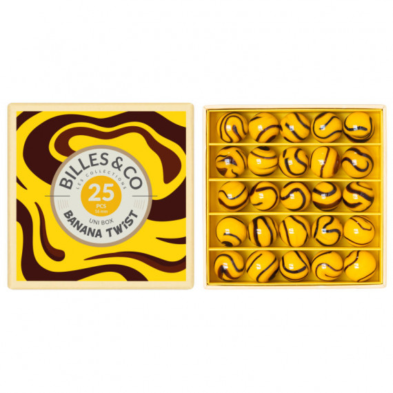 Petit coffret de billes "Banana Twist" Billes & Co