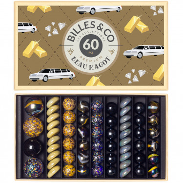 Grand coffret de billes "Beau Magot" Billes & Co