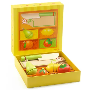 Fruits et légumes à couper, jouet en bois DJECO DJO6526