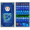 Grand coffret de billes "Matriochka Yelena" bleu - Billes & Co