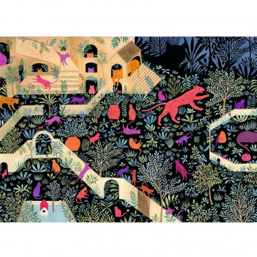 "Le royaume des chats" Puzzle gallery 500 pcs DJECO 7686