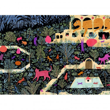 "Le royaume des chats" Puzzle gallery 500 pcs DJECO 7686
