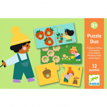 12 puzzles duo "Premiers chiffres" DJECO 8272