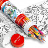 Tube de coloriage nomade - 18 crayons de couleurs Swisscolor - Caran d'Ache