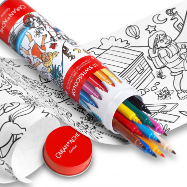 Tube de coloriage nomade - 10 feutres Swisscolor - Caran d'Ache