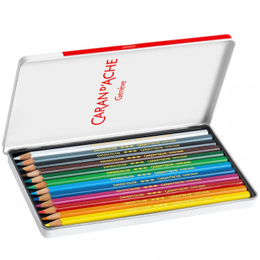 Boîte 12 crayons de couleur permanents Swisscolor - Caran d'Ache
