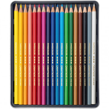 Boîte 18 crayons de couleur permanents Swisscolor - Caran d'Ache