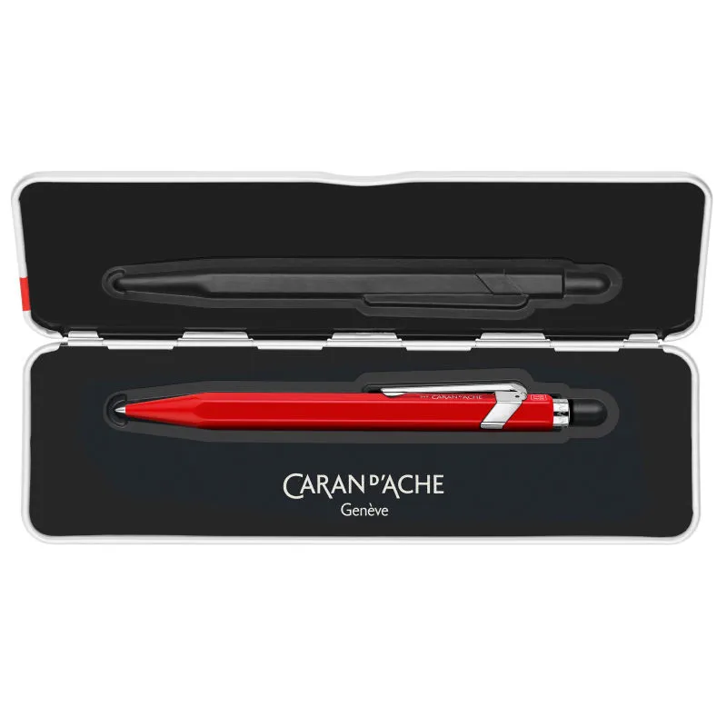Stylo Roller Rouge 849 TM Collection Classic Line avec étui - Caran d'Ache