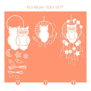 Attrape-rêve à créer "Golden chouette" DIY DJECO 7961