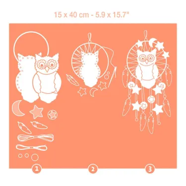 Attrape-rêve à créer "Golden chouette" DIY DJECO 7961