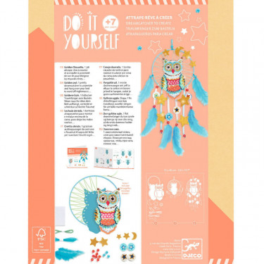 Attrape-rêve à créer "Golden chouette" DIY DJECO 7961