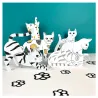 6 petits chats à colorier, kit créatif pour enfant Pirouette Cacahouète