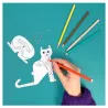6 petits chats à colorier, kit créatif pour enfant Pirouette Cacahouète