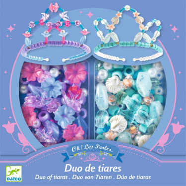 Duo de diadèmes à créer avec des perles DJECO 0038 - Bleu