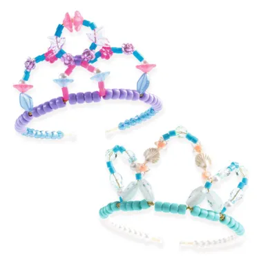 Duo de diadèmes à créer avec des perles DJECO 0038 - Bleu