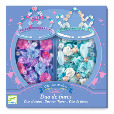 Duo de diadèmes à créer avec des perles DJECO 0038 - Bleu