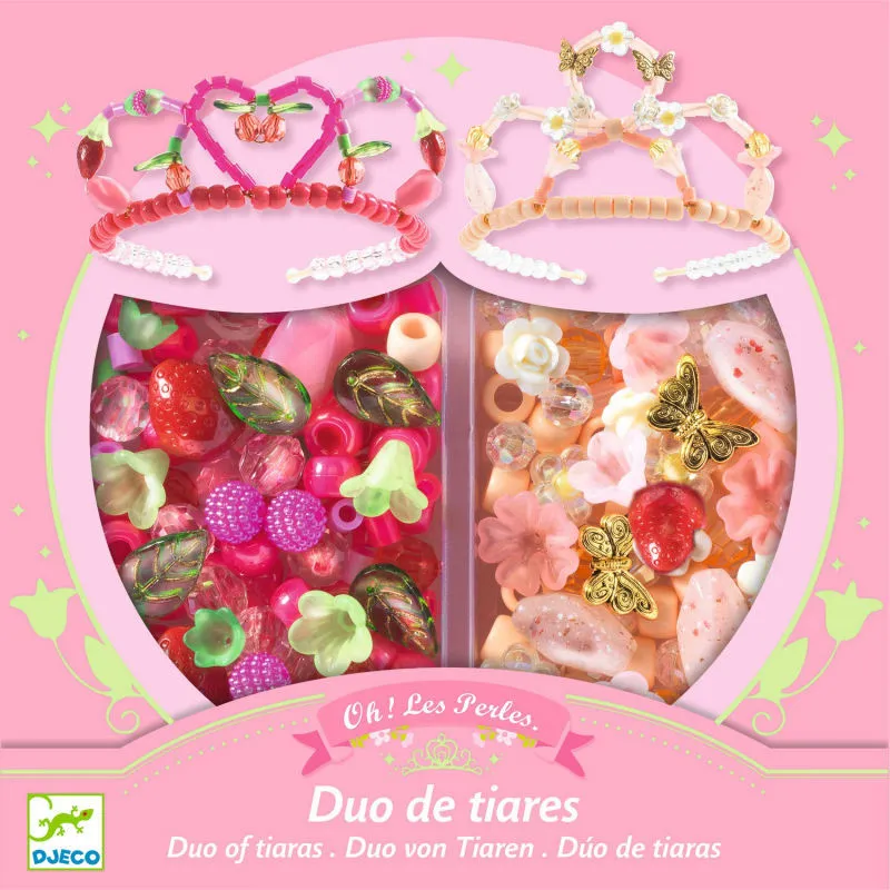 Duo de diadèmes à créer avec des perles DJECO 0039 - Rose