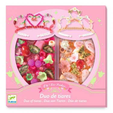 Duo de diadèmes à créer avec des perles DJECO 0039 - Rose