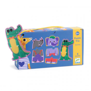 8 puzzles trio "Savana" DJECO 8242