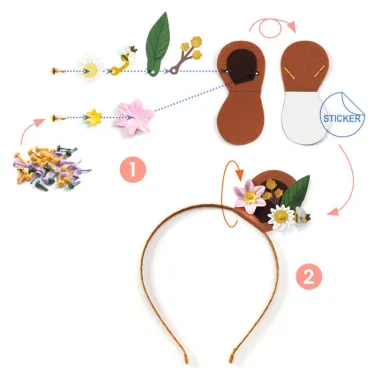 3 serre-têtes à créer "Flower friends" DIY DJECO 7927