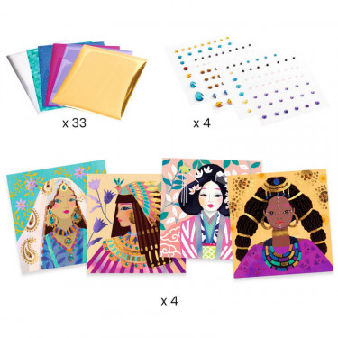 Tableaux métal et strass "Parures précieuses" DJECO 9527