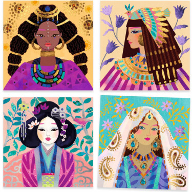 Tableaux métal et strass "Parures précieuses" DJECO 9527