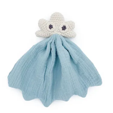 Doudou en coton bio "Nuage bleu" The veggy toys