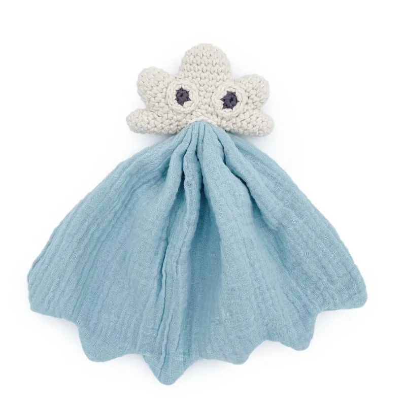 Doudou en coton bio "Nuage bleu" The veggy toys