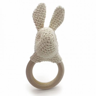 Anneau de dentition "Lapin" en crochet en coton bio The veggy toys